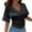 Black, variant on Blouses for Women Short Sleeve Korean T Shirt Casual Loose Fit Pure Color Basic Top Arrival Summer Tops 3XL
