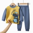 thumbnail image 4 of TOWED22 Baby Girl Toddler Infant Outfits Set Long Sleeve Round Neck Top and High WaistJoggers 2Pcs Clothes Clothing for School(Navy,5-6 Y), 4 of 4