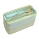thumbnail image 1 of Lonchera de Paja de Trigo Bsvklp de Plástico Separada Sellada Tres Capas Verde, 1 of 7