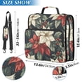 thumbnail image 2 of FORMRS Zipper Binder with Shoulder Strap 2-inch Ring 500 Sheet Capacity File Bag, White Christmas Leaves, 2 of 5