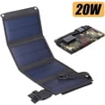 thumbnail image 2 of 20W USB Panel solar portátil Panel plegable Cargador de teléfono para exteriores Planta de energía Negro Mejor rendimiento - Camuflaje Zhivalor YXDZ-3, 2 of 2