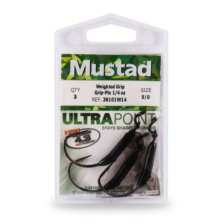 Mustad G34131NP-BN GRIP-PIN MAX Hooks Size 3/0 Jagged Tooth Tackle
