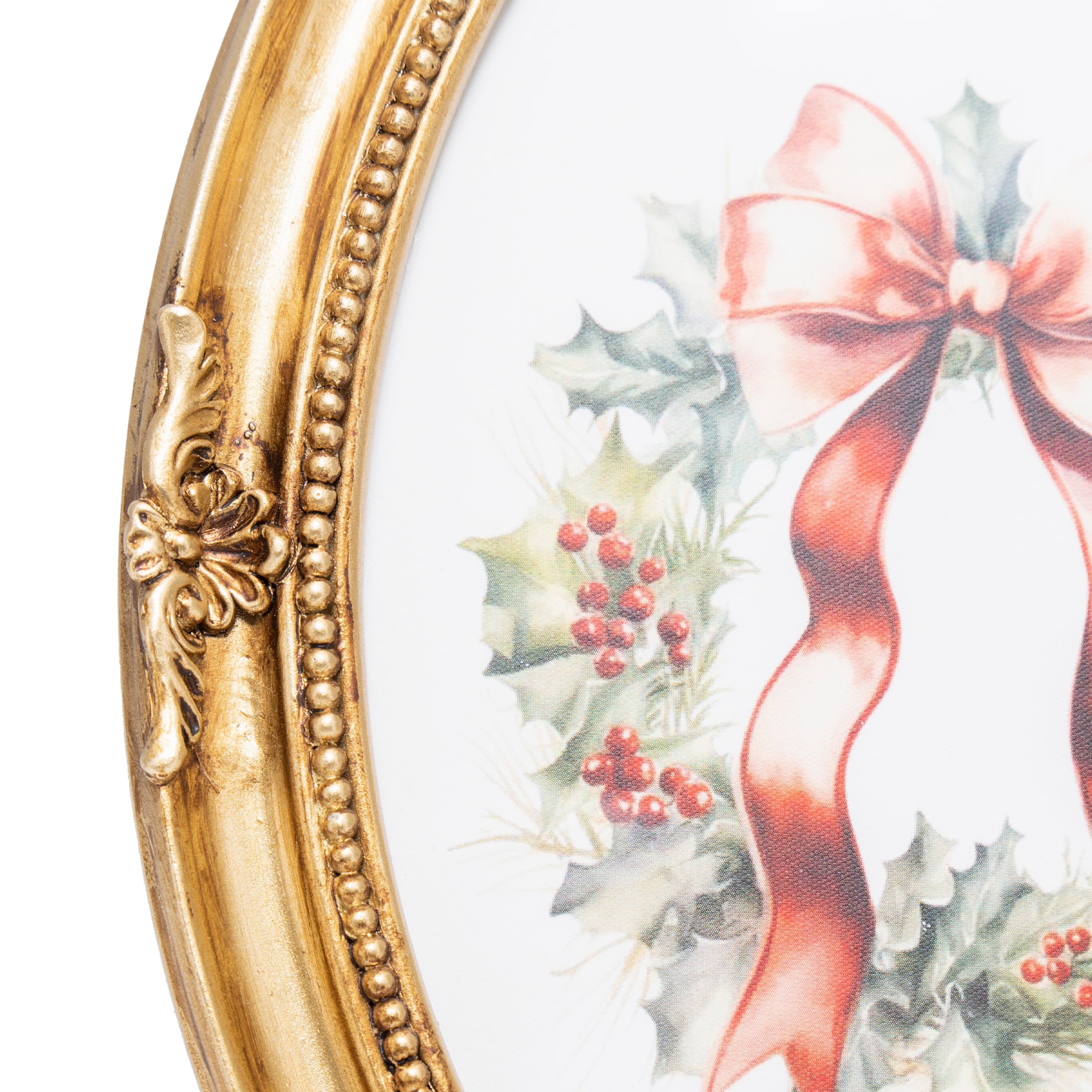 My Texas House Wreath Print in Frame Christmas Decoration, Multicolor, 7"