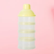 HEMOTON 4 Layers Baby Formula Dispenser Milk Powder Container Child Yellow