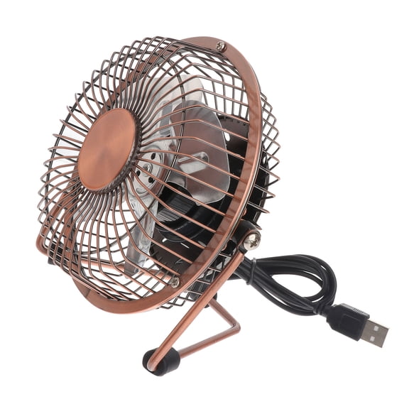 Uonlytech Retro Design USB Fan for Desk Small Portable Low Noise 1Pcs