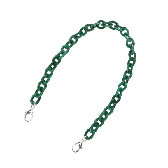 FRCOLOR Acrylic Bag Chains with Alloy Buckles for DIY Handbag Straps Removable and Light Weight 60CM Length Green