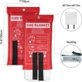 thumbnail image 3 of HLONK Fire   40‘‘×40‘‘ Fiberglass Emergency Fireproof Gear  Flame Retardant Protection for Home  Kitchen  Camping  Hiking  2 Count, 3 of 6