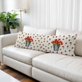 thumbnail image 2 of Red Tulip Flowers Body Pillow Covers 20"x60", Spring Floral Vintage Drum Country Blue Soft Brushed Microfiber Breathable Throw Pillow Covers, Decorative Pillowcase with Zipper for Couch Sofa Bedroom, 2 of 9