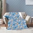 thumbnail image 6 of KLL Fleece Blanket Plush Throw Blanket Cute Chickens and Flowers ,Soft Fuzzy Cozy Flannel Blanket for Couch Sofa Bed.(60"x50" ), 6 of 7