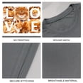 thumbnail image 4 of Coolnut Womens T Shirts Fashion Tops, Couple Of Happy Kittens Sleeping Together Women's Basic Short Sleeve Tees, Grey Lightweight Casual Summer Clothes, 2XL, 4 of 6