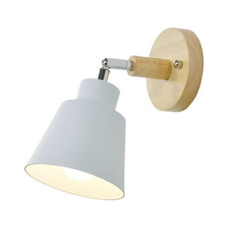 

Macaron Colored Wood E27 Bedside Wall Lamp 10cm Base Adjustable Decorative No Light Source White No Switch