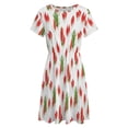 thumbnail image 4 of Summer Watermelon Dress Summer Street Style Dresses Female Short Sleeve Printed Sundress, 4 of 7