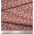 thumbnail image 2 of Soimoi Silk Fabric Stripe & Magnolia Floral Decor Fabric Printed Yard 42 Inch Wide, 2 of 3