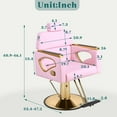 thumbnail image 3 of Pink Salon Chair Barber Chair, Professional Hydraulic Styling Chair for Hair Stylist, 135°Recline, Removable Headrest, Height Adjustable Beauty Spa Shampoo Tattoo Braiding Chair, 3 of 7