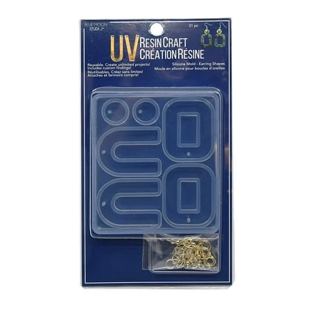 UPC: 0848364060618 | Blue Moon Studio™ UV Resin Craft Earring Shapes Silicone Mold Kit