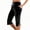Capri Pants-Black, variant on Gamivast Capri Pants for Women Velvet Drawstring Elastic Waist Soft Pant with Pockets Comfy Side Slit Relaxed Fitted Trousers Casual Party Outfits