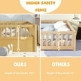 thumbnail image 4 of Bellemave Twin Size Floor Bed with High Fence Guardrails  Floor Bed without Door and Slats Twin Wooden Floor Bed Montessori Bed Frame (Twin, Natural, Without Door), 4 of 11
