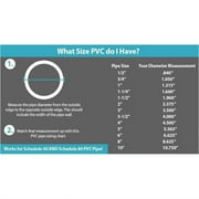 VENTRAL Schedule 40 PVC Pipe 1 Inch (1.315 OD), White, Cut Lengths for Plumbing, Lawn, Landscape