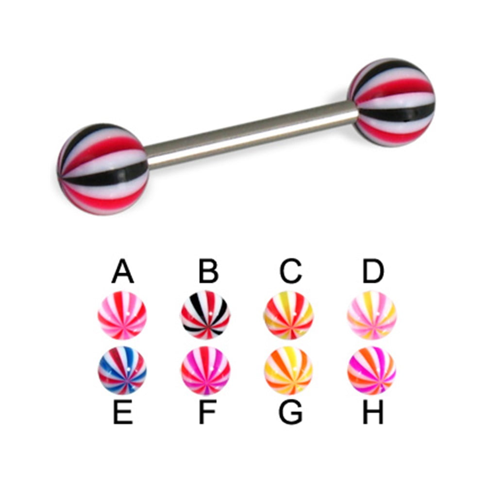 Candy Tongue Barbell, 14 Ga,C