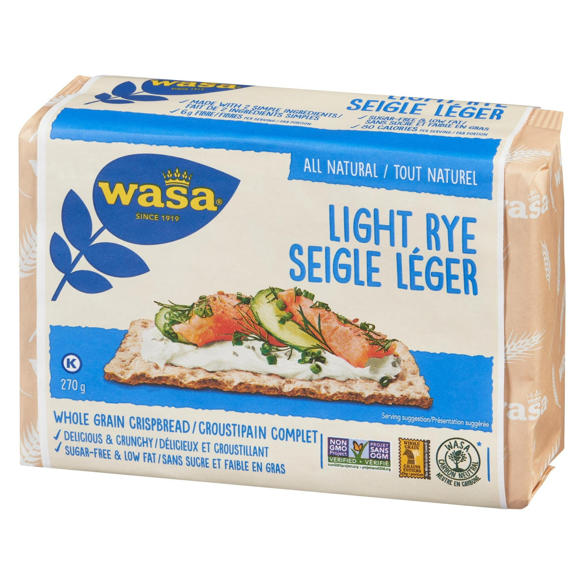 Wasa Light Rye Whole Grain Crispbread 270gr