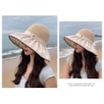 thumbnail image 4 of Bucket Hat for Women, Large Brim Fisherman Cap with Windproof Strap, Soft Beach Travel UPF 50+ Summer Hat, 4 of 6