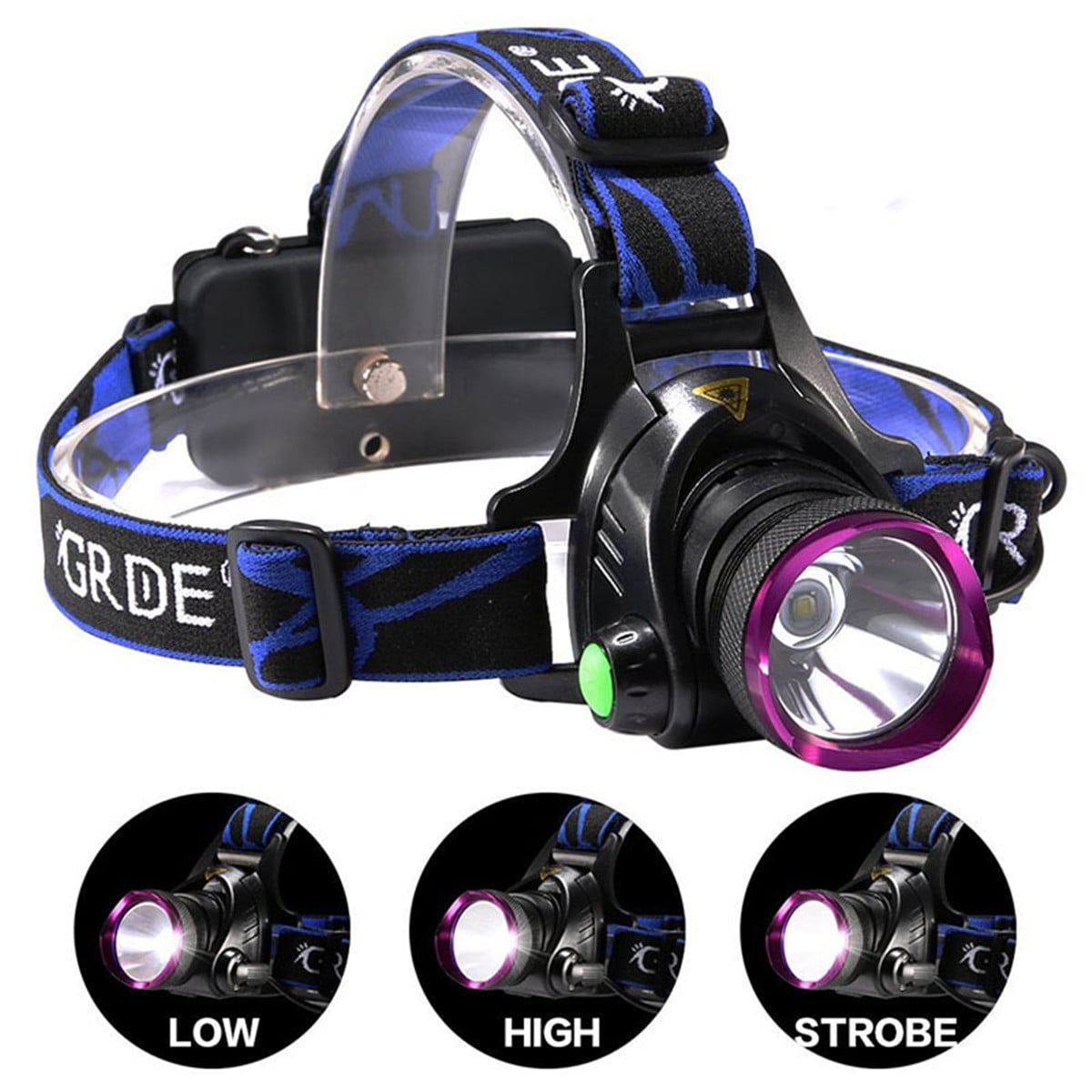 Headlamp LED Fishing Headlight 3 Modes Zoomable Waterproof 18650 Torch Bulbs Headlamp LED Fishing Headlight 3 Modes Zoomable Waterproof 18650 Torch Bulbs