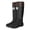 Black, variant on Women’s Hight Top Rain B𝗈𝗈𝑡𝑠 Wate𝗋proof Foldable Ru𝖻𝖻er Booties with Adjustable Cu𝖿𝖿, Lightweight Non-S𝗅ip Rain Shoes for Gardening Outdoor Work