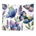 thumbnail image 1 of Tapicería de pared con flores y mariposas, microtela, 150 x 130 cm, 1 of 2