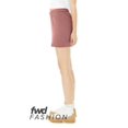 thumbnail image 3 of Bella & Canvas B03006277 Women FWD Fashion Cutoff Fleece Shorts, Mauve - 2XL, 3 of 3
