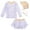 Beige, variant on Qingpeng Girls Rash Guard Sets Long Sleeves Swimsuit 3 Pieces Tankini Bathing Suit Swimwear for Girls 2-9 Years