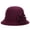 Wine Red, variant on DJN Women's Casual Fisherman Hat Solid Round Crown Fedora with Retro Floral Accent Lightweight Brimmed Hat Pink One Size