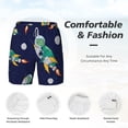 thumbnail image 6 of Picia Astronaut Dinosaur and Space pattern Mens Swim Trunks with Compression Liner Stretch Beach Shorts Quick Dry with Zipper Pockets No-Chafing Board Shorts-X-Large, 6 of 9