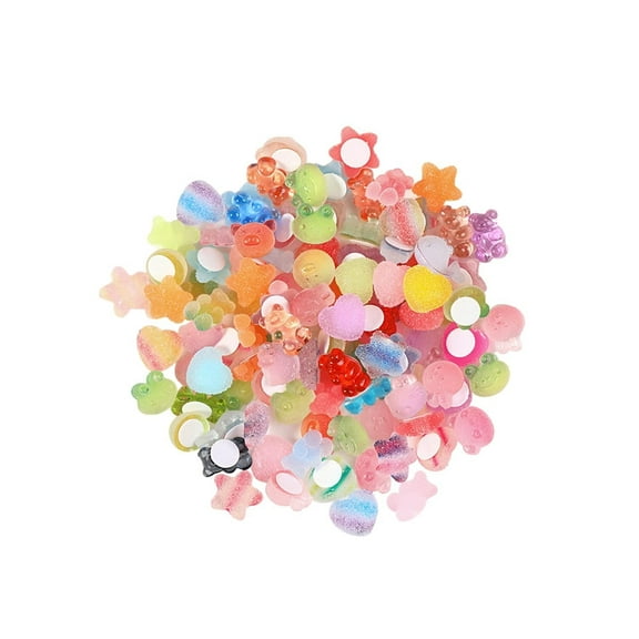 3D Clear Resin Stickers for Big Belly Cups Mugs, Removal Without Trace Stickers, 100Pcs Mixed Shapes Resin Self Adhesive Art Stickers Decor for Handcraft/DIY/Photo Album/Hair Accessories/Laptop