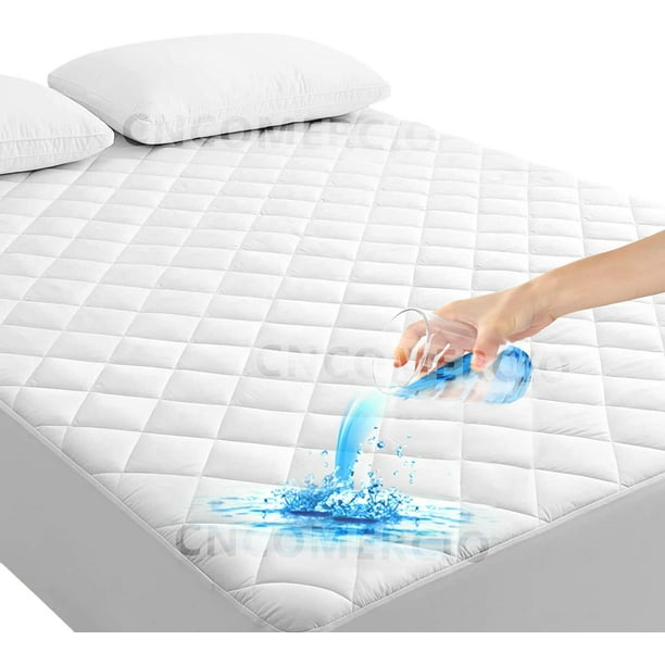 Cubre colchón impermeable Amorosa ultra Suave para protección del colchón (King Blanco 200*190*45CM )