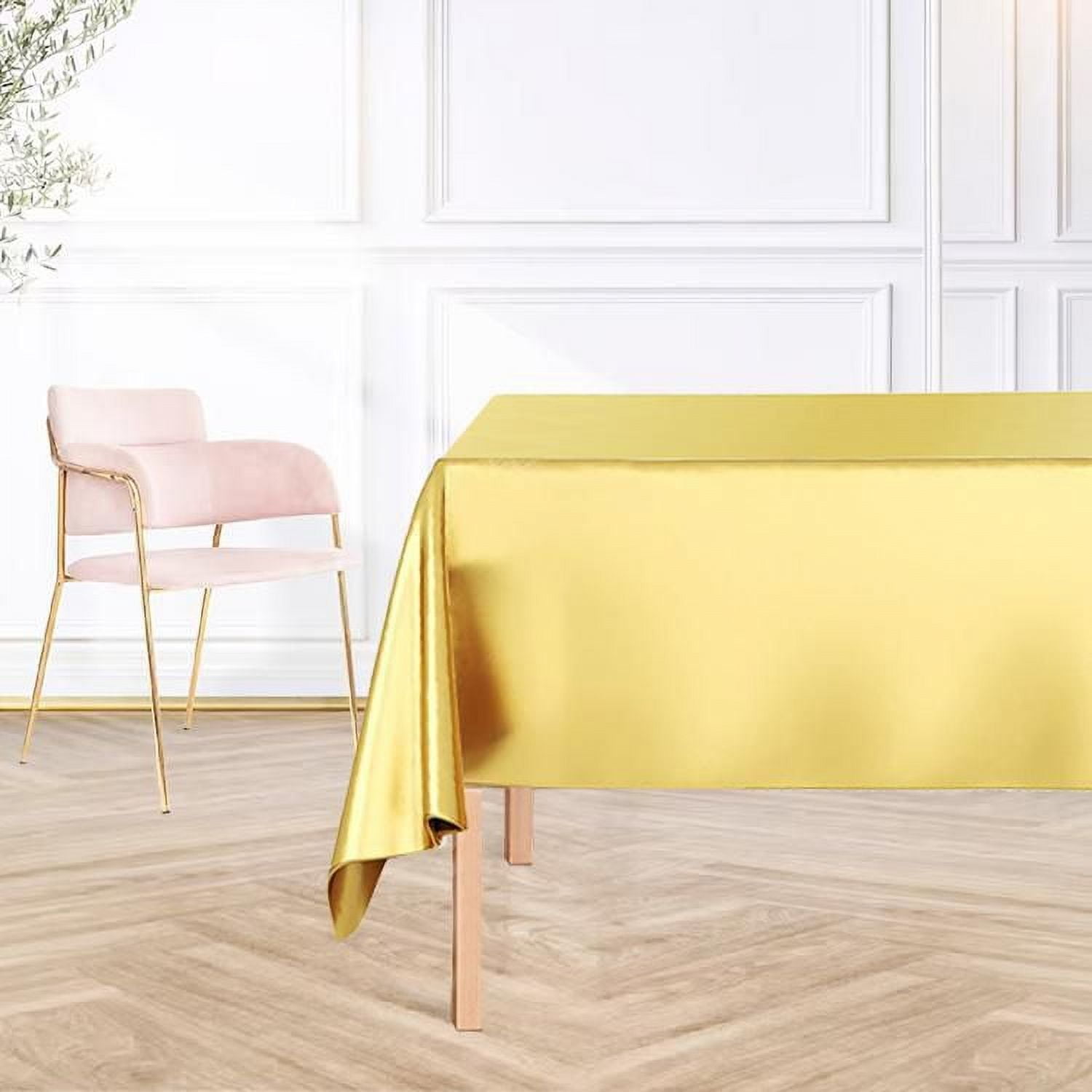 Gold tablecloth