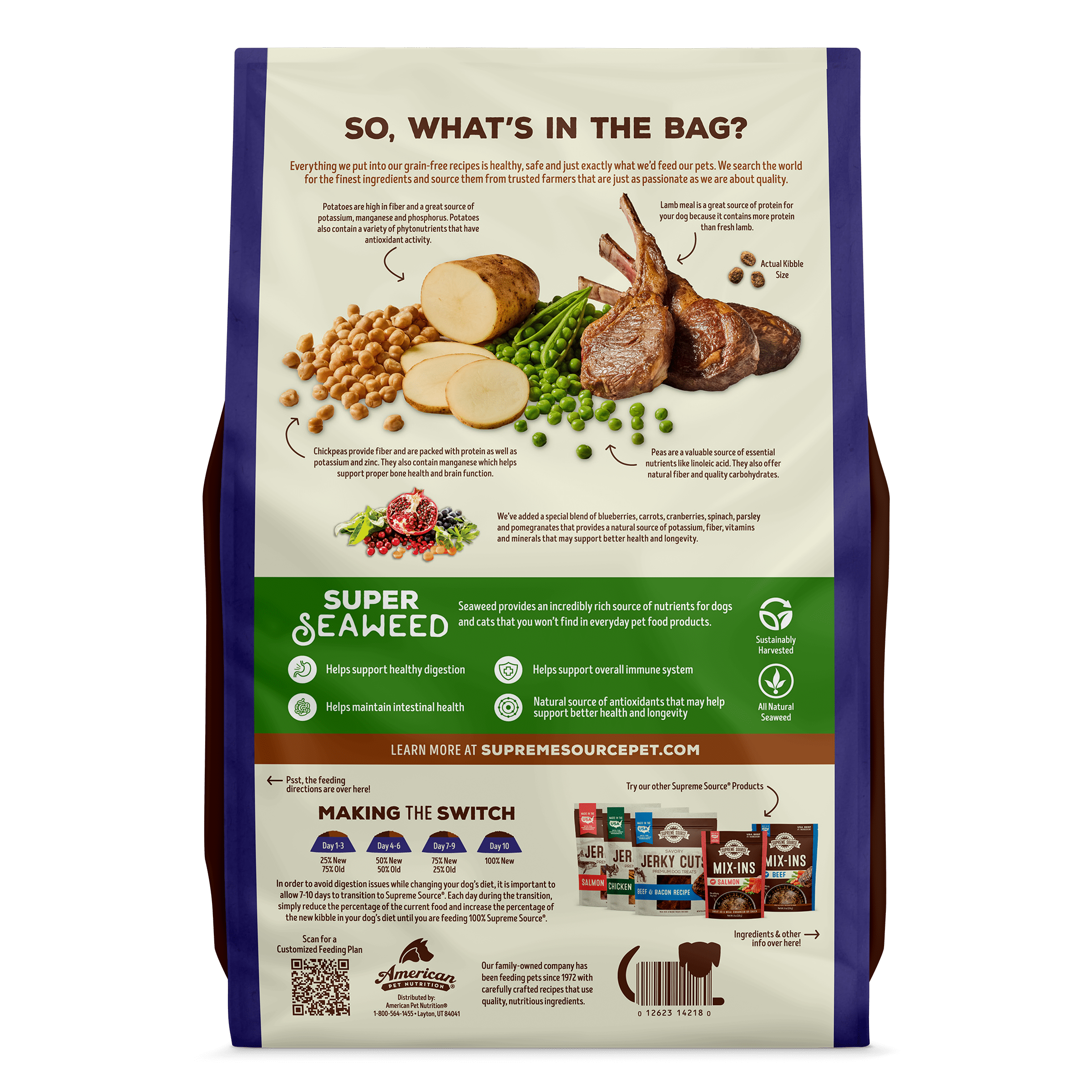Supreme Source Grain-Free Lamb Meal & Potato Recipe Dry Dog Food, 11lb Bag