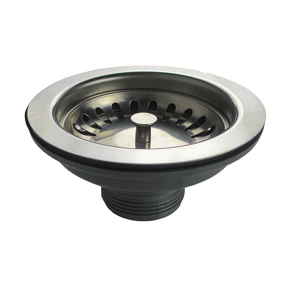 TOP-MAX 1 Set Stainless Steel Sink Drain Assembly Kitchen Sink Drain Strainer Accessories for Most of Kitchen Sinks