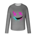 thumbnail image 4 of Haoxianjian Mens Shirts Oversized Tshirts For Men Fashionable Men'S Printed Top With Long Sleeved Round Neck And Smiling Face Printed Top/Shirtx Men'S Fashion Sweatshirts, 4 of 4