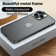 thumbnail image 2 of Funda de marco de Metal galvanizado de lujo para iPhone 11, 12, 13, 14 Pro Max, 12, 13, Mini, 14Plus, placa trasera acrílica esmerilada, 2 of 4