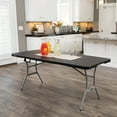 thumbnail image 3 of Lifetime 6 Foot Rectangle Fold-In-Half Table, Indoor/Outdoor, Light Commercial Grade, Black (80788), 3 of 13
