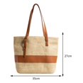 thumbnail image 2 of Bolsos de playa de gran capacidad bolso tejido para mujer bolso de compras sencillo hecho a mano totalizador, 2 of 9
