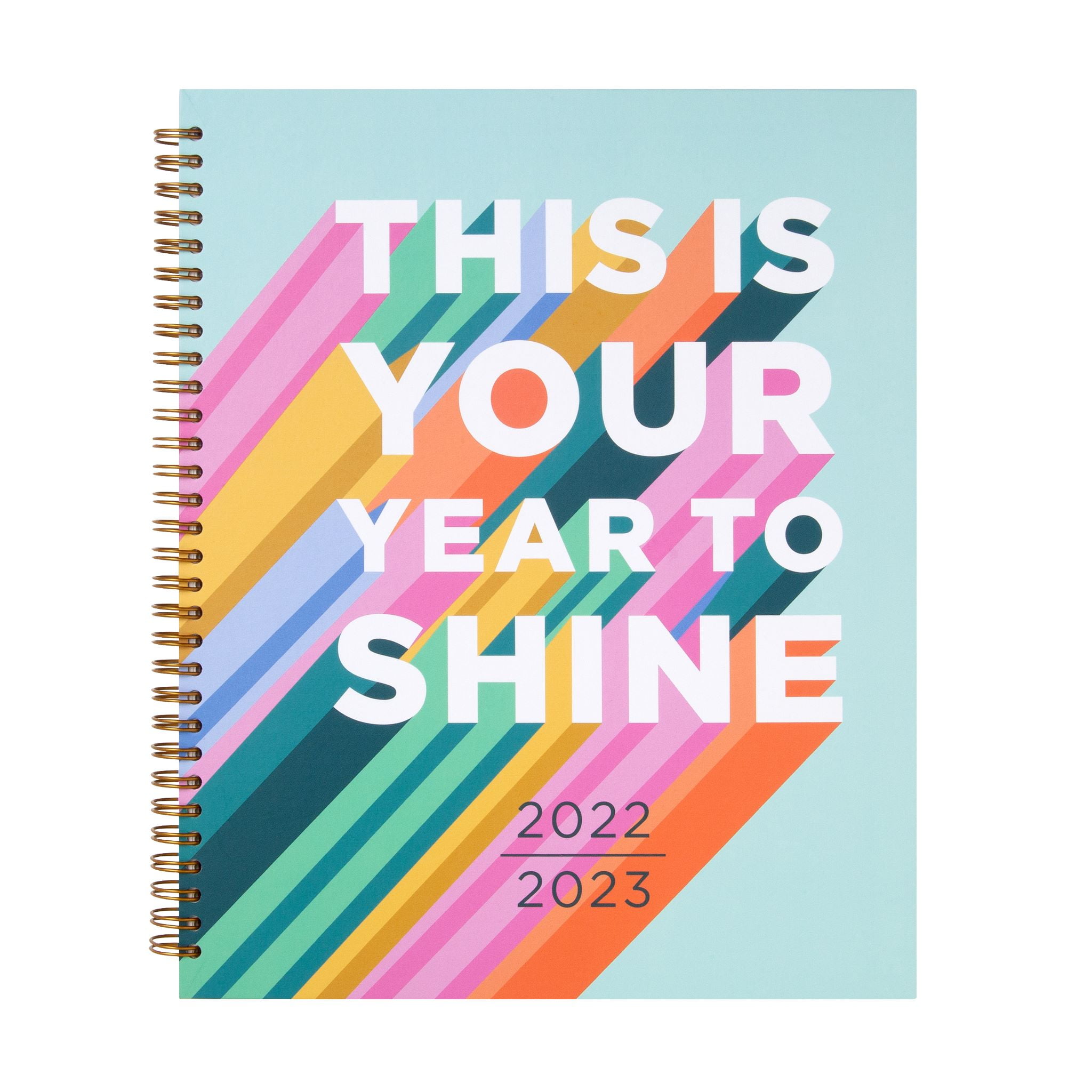 2022-2023 Mintgreen Daily, Weekly, Monthly Spiral Planner, 9' x 11', This is Your Year