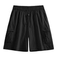 thumbnail image 6 of Hurxie Men's Cargo Shorts Quick Dry Lightweight Stretch Hiking Shorts for Men with Pockets No Lining Black,4XL, 6 of 7