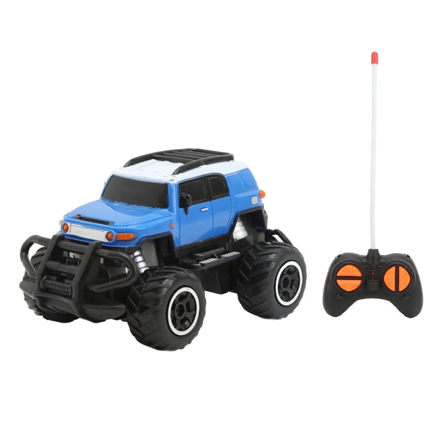 Coche RC a escala 1/43, 4 canales, sin rebabas, de plástico, metal, eléctrico, con control remoto, juguete para niños mayores de 3 años, color azul.