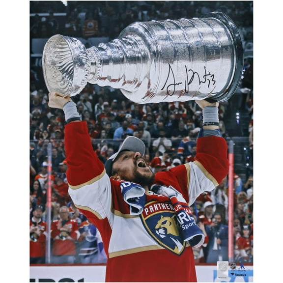 Sam Reinhart Florida Panthers Autographed 2024 Stanley Cup Champions 16" x 20" Raising Cup Photograph - Fanatics Authentic Certified