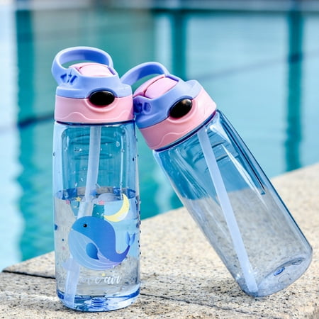 

500ml Kids Water Bottle With Straw BPA Free Children Drinking Healthy School Cup