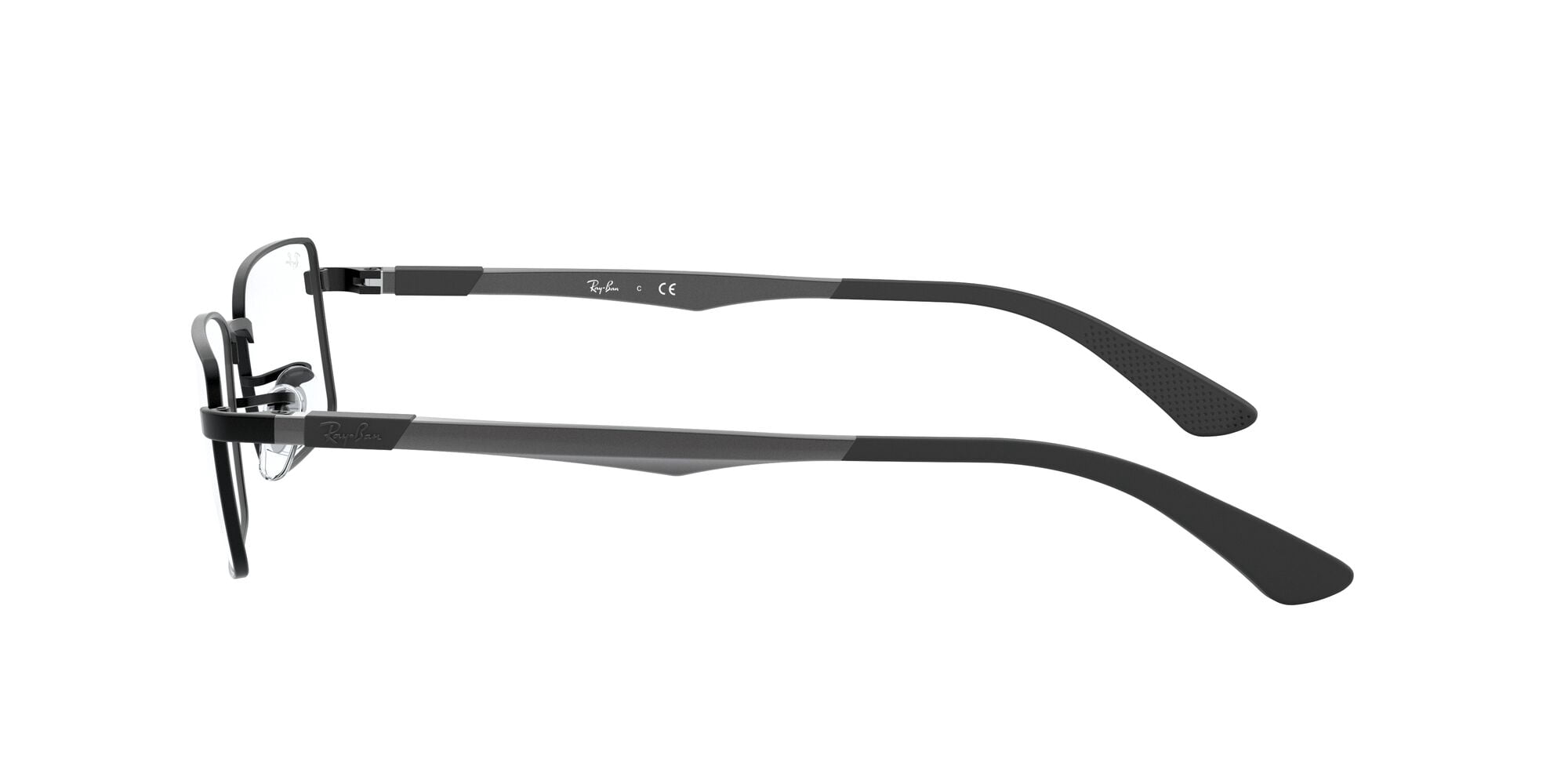 Ray-Ban Unisex Size 54 Rectangular RB6275 Optics Prescription Eyeglasses with Case, Matte Black