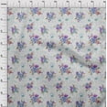 thumbnail image 3 of oneOone Polyester Lycra Fabric Watercolor Leaves & Flower Floral Print Fabric By The Yard 56 Inch Wide, 3 of 4