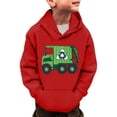 thumbnail image 2 of Oiyii Toddler Boy's Recycling Garbage Truck Graphic Hoodie Long Sleeve Printed Casual Hooded Sweatshirt Soft Pullover Top,Red, 2 of 4