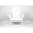 thumbnail image 2 of HDPE Folding Adirondack Chair with Dual Cup Holder - Composite Adirondack Chair with Wood Texture - Navy Blue, 2 of 10